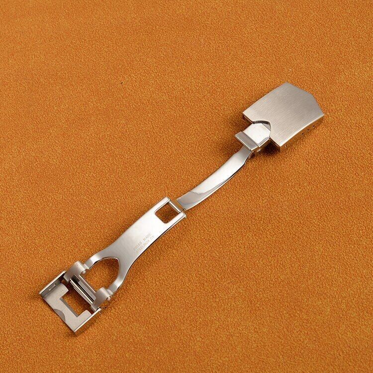 18mm Stainless Steel Flip Lock Folding Buckle Clasp For Tudor Watch Strap Silver