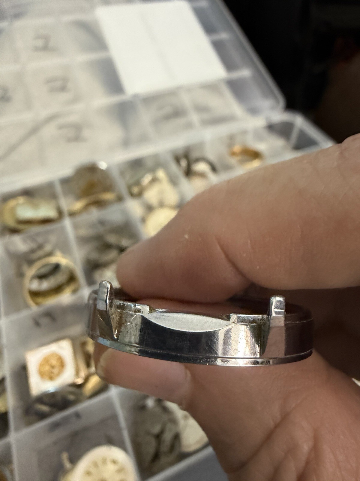 35mm Silver Toned Watch Case Only For Restoration Project 1A