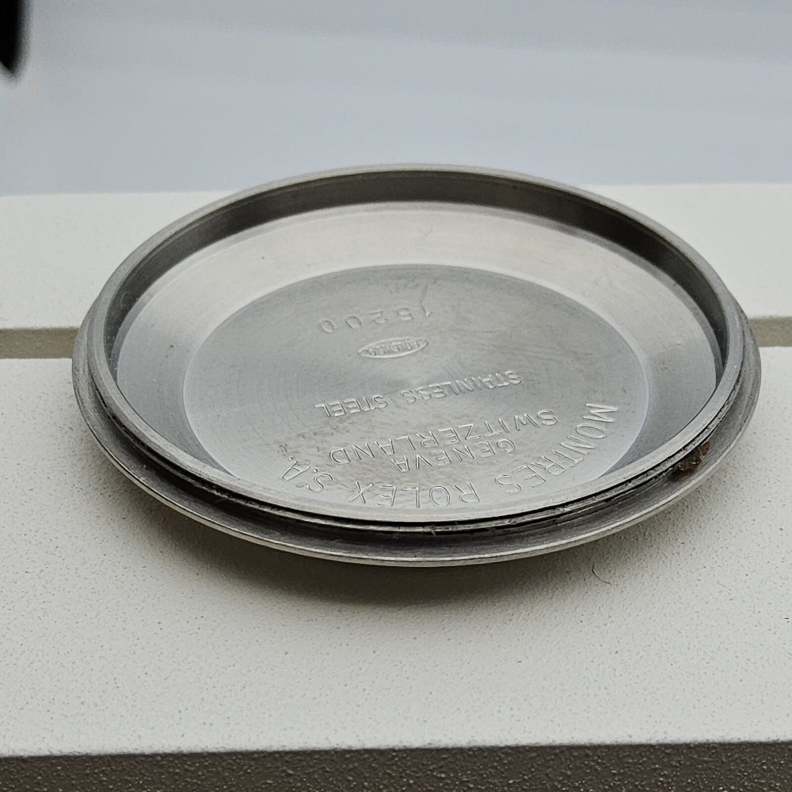 Rolex Caseback 15223 Stainless Steel, Green Hologram,Mint Condition,Genuine