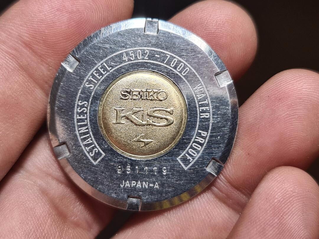 GENUINE CASE BACK COVER SEIKO KS HI-BEAT KING SEIKO 4502-7000 DATED MAY 1969
