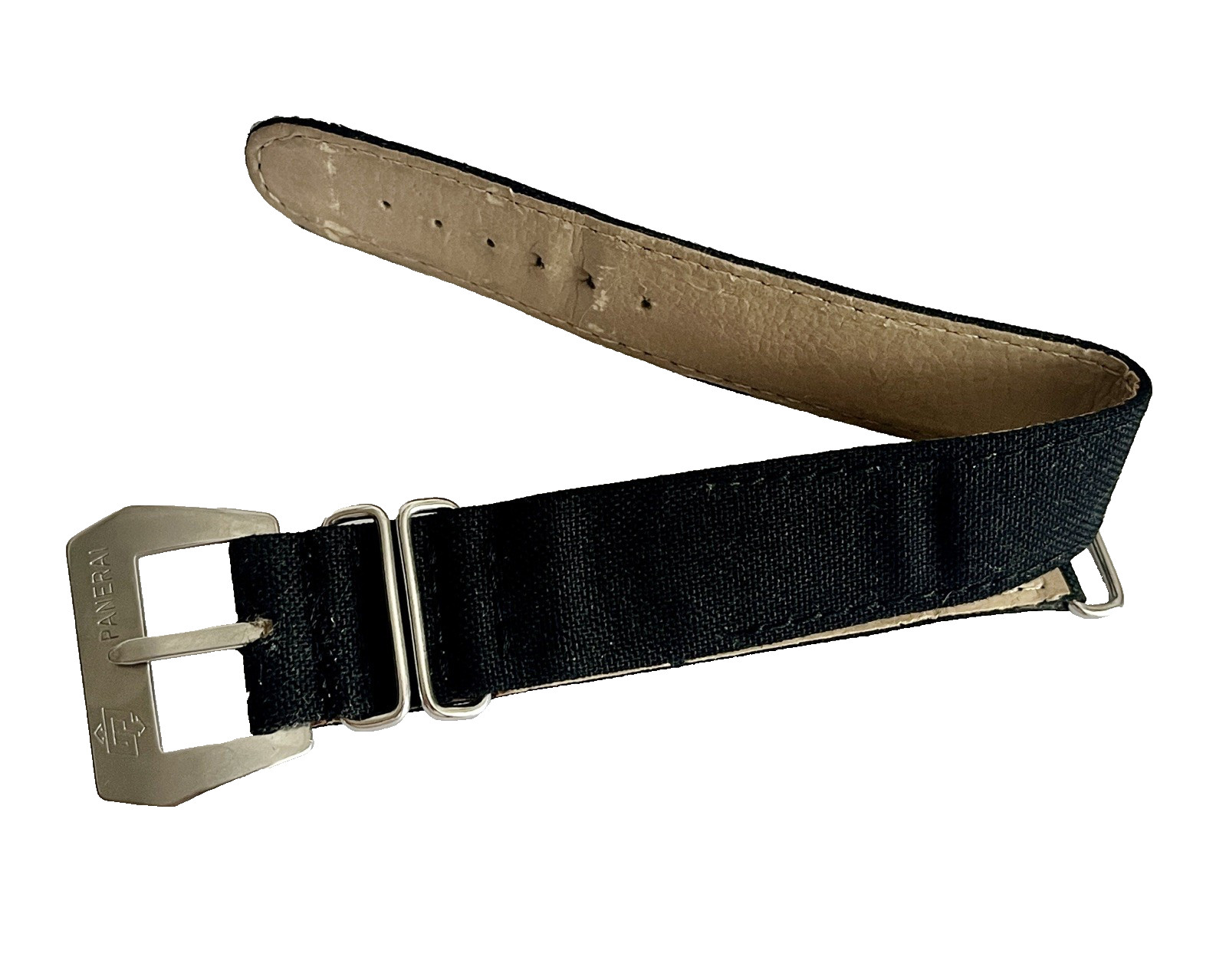 100% Genuine – PANERAI steel pin buckle – 26mm on leather and canvas strap