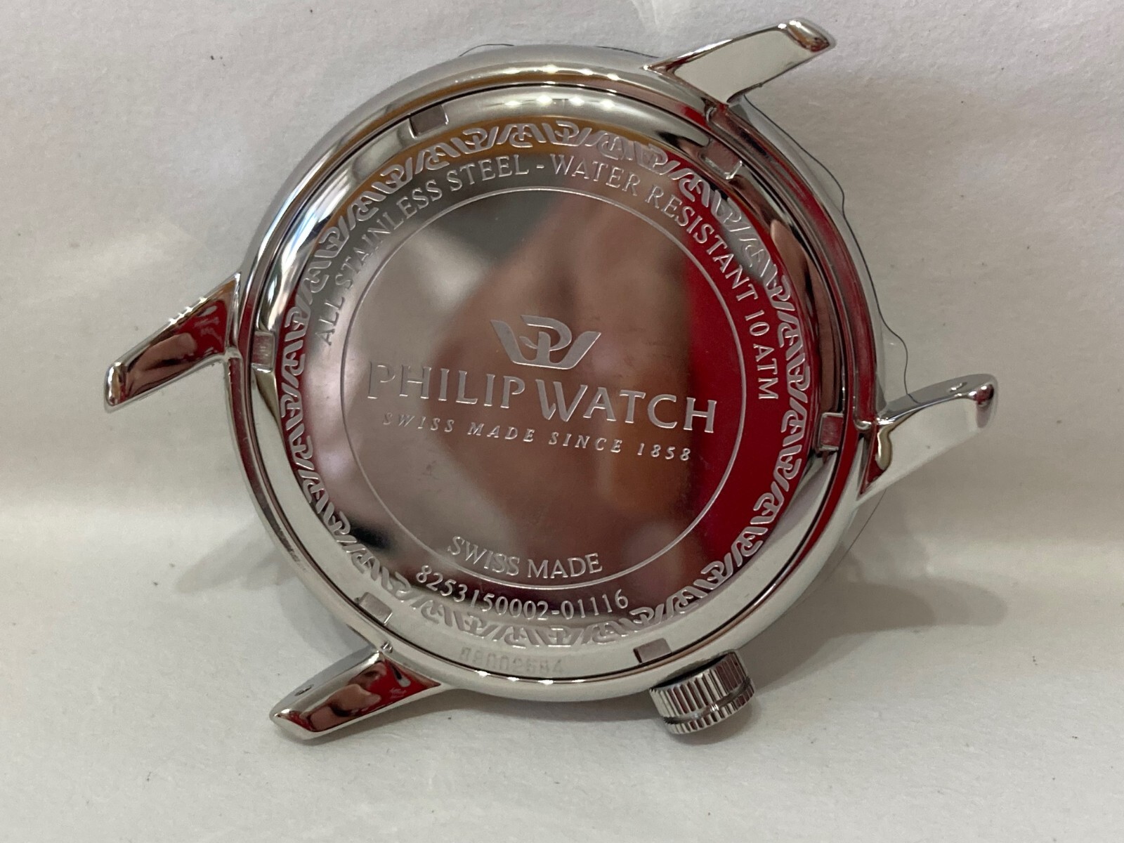 SPARE PARTS ACCESSORY STEEL CASE PHILIP WATCH CARIBE NEW.9
