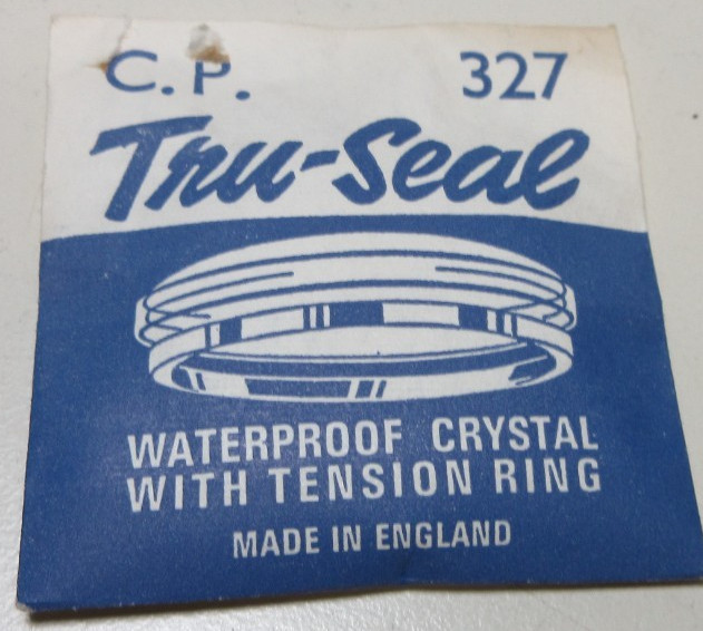 TRU SEAL ROUND WATCH CRYSTAL CP 327 WATERPROOF WATCHMAKER REPLACEMENT PART #358