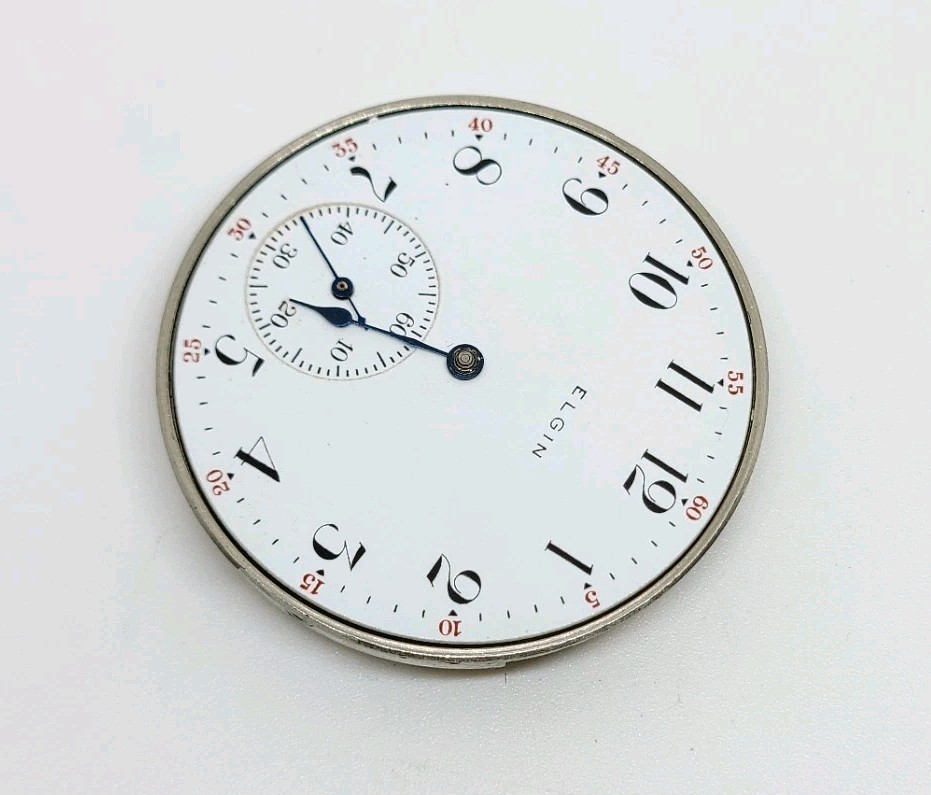 1915 Elgin Model 2 Grade 314 15J 12s Pocket Watch Movement For Parts Or Repair