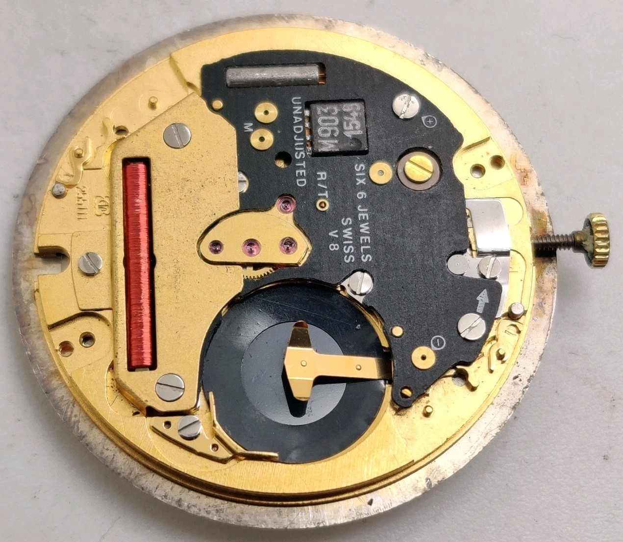 Movado ETA Cal. 255.111 Swiss quartz watch movement For Repair