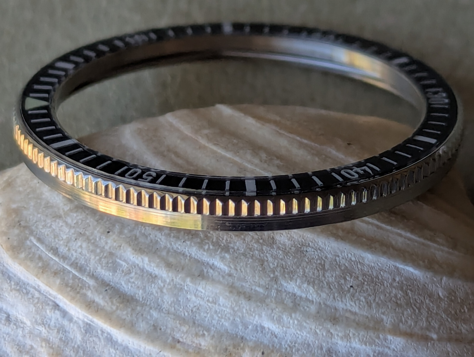 NOS Vintage 1960’s Yema Superman SS Bezel/Black Acrylic Insert/Tension Spring