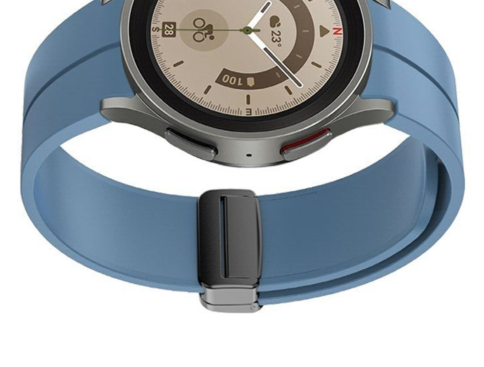 Strap For Samsung Galaxy Watch 5/5 Pro/4 Silicone Band Magnetic Buckle 45mm/44mm