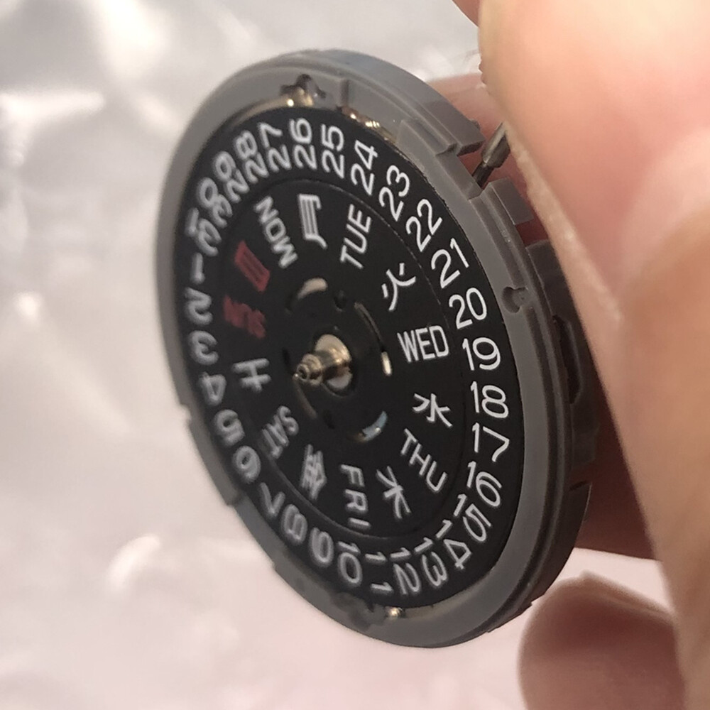 SEIKO Mechanical Watch Movement NH36 Black Datewheel 3/3.8 O’Clock Crown