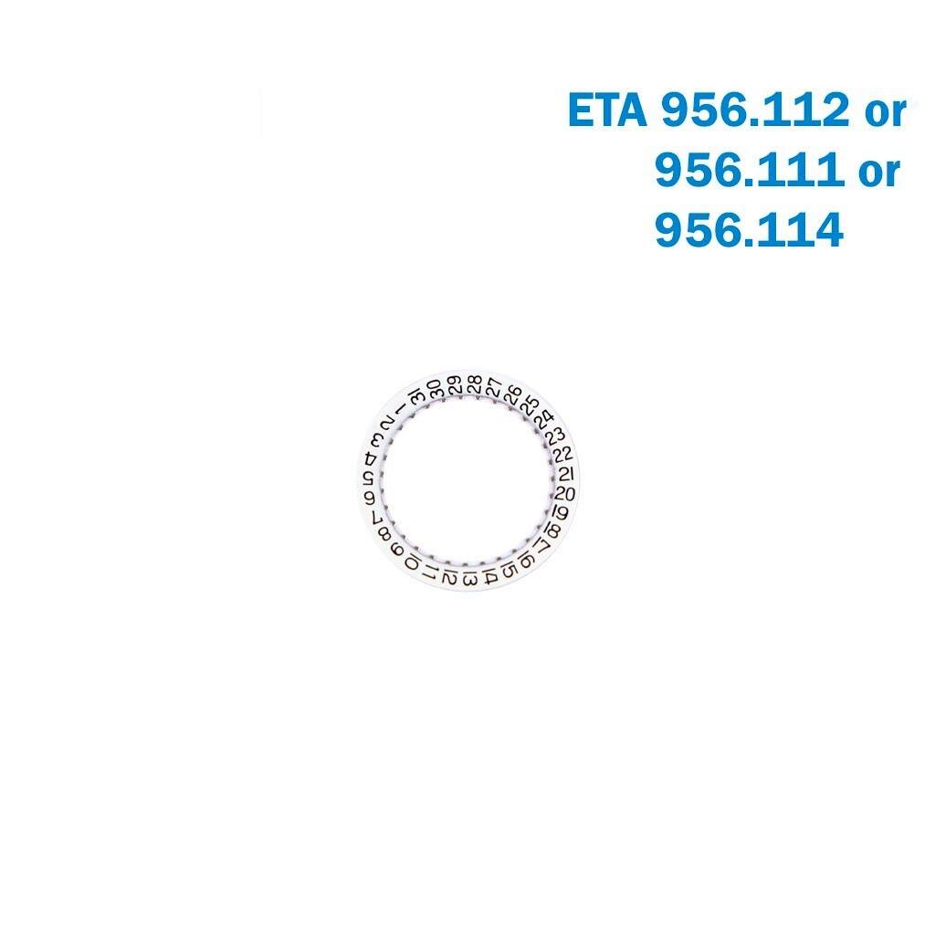 ETA Date Disk Swiss Made For Movement 956.112-956.111-956.114 White Disk At 3.
