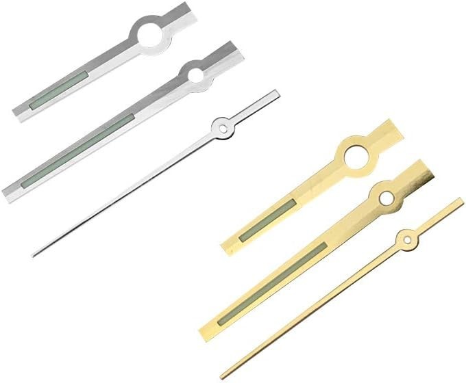 2Set Gold+Sliver Watch Hands for 2836 2834 2824 Movement Watch Accessory