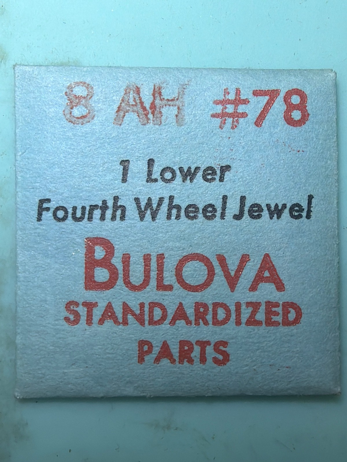 Bulova #78 – Fourth Wheel Lower Jewel – NOS – Various Calibers