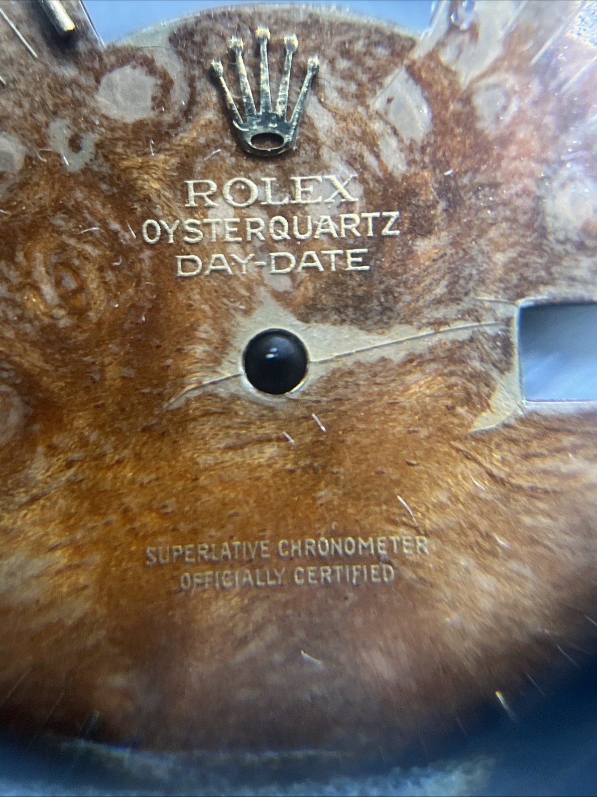 Genuine Rolex Oysterquartz Day Date 19018 Wood Dial