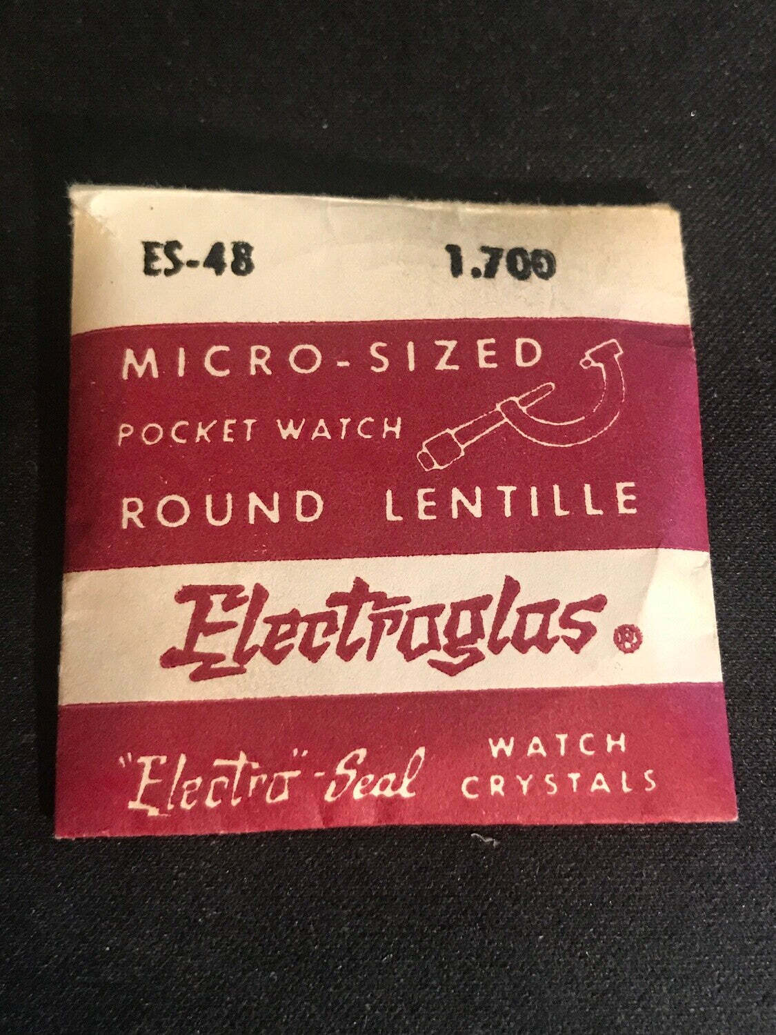 Electro-Seal ES-48 Pocket Watch Crystal 43.2mm (1.700″) – New