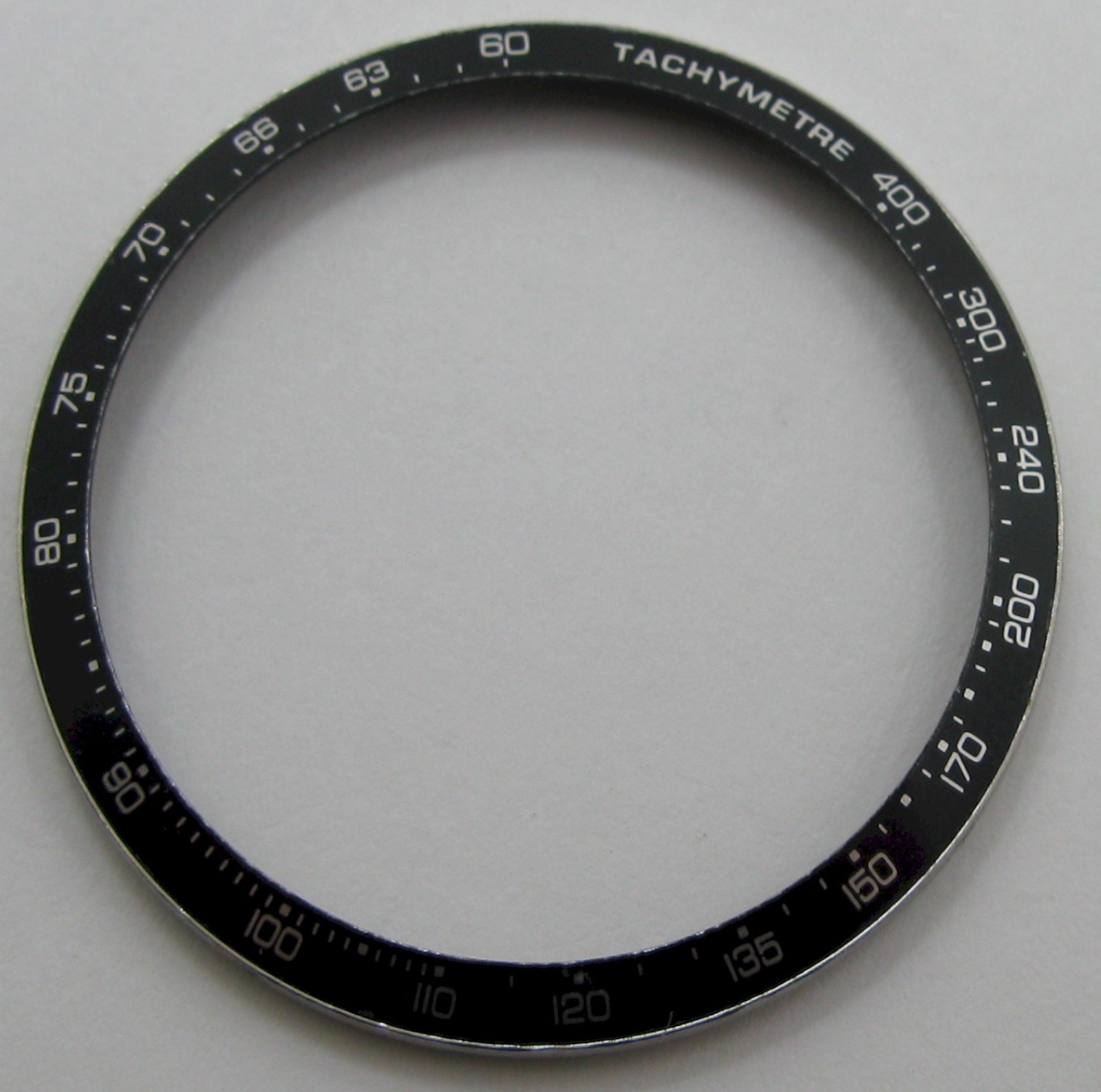 Omega black / steel complete fix Bezel Speedmaster Watch part diameter 41.5 mm
