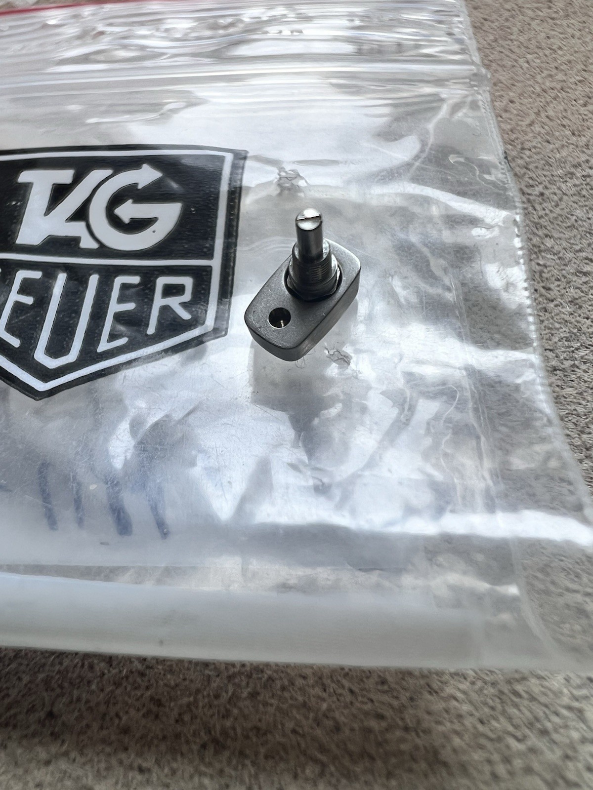 NEW FACTORY PUSHER BRUSHED TAG HEUER HP0058 MONACO CARRERA GENUINE SWISS MADE NE