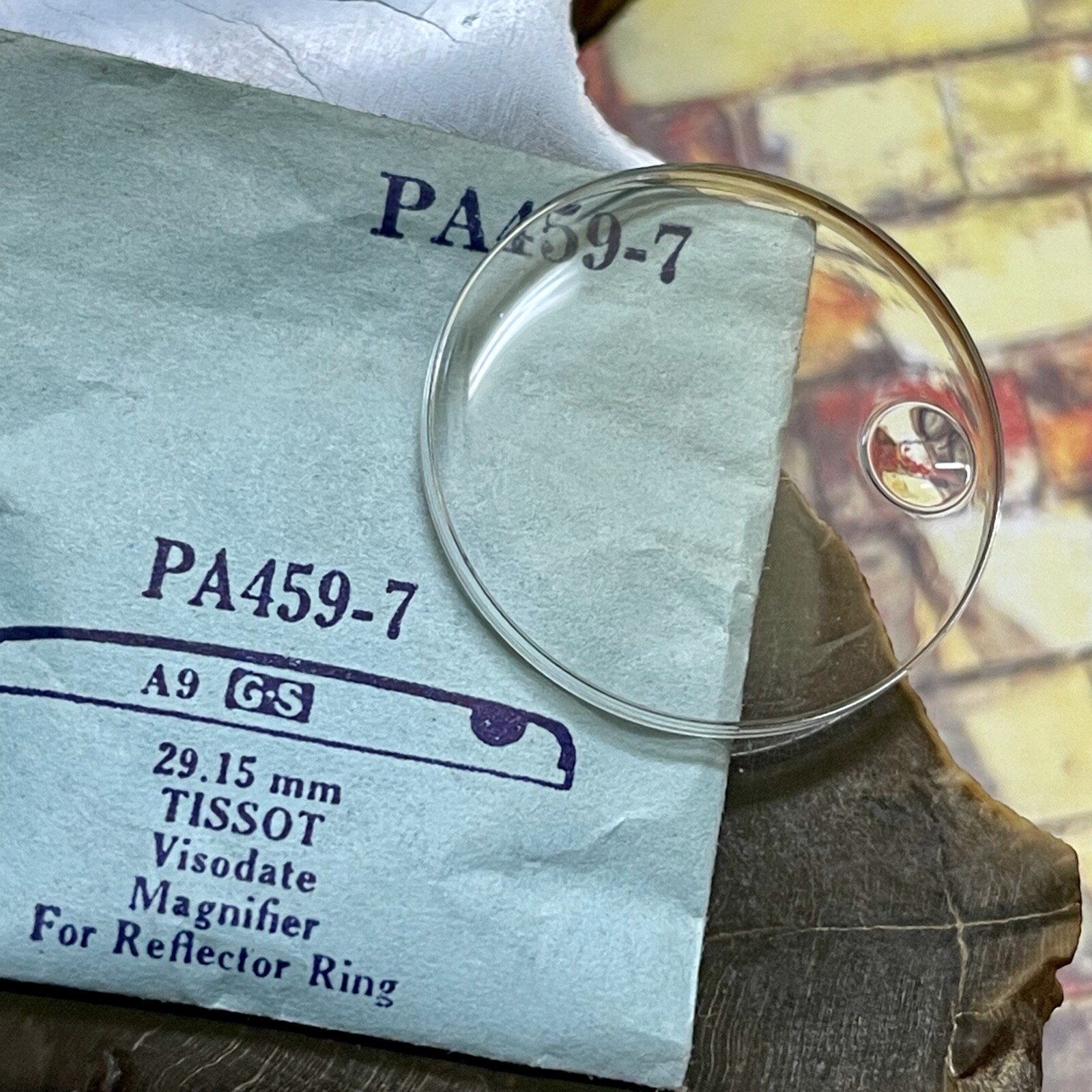 Vintage Tissot Visodate watch replacement crystal 29.15mm round date magnifier