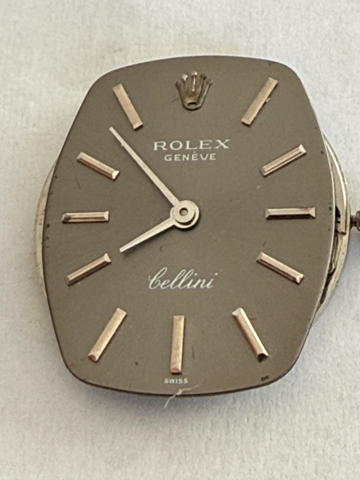ROLEX Cellini Movement Cal.1600 Hand Ladies gray Dial size 19mmx 23mm working