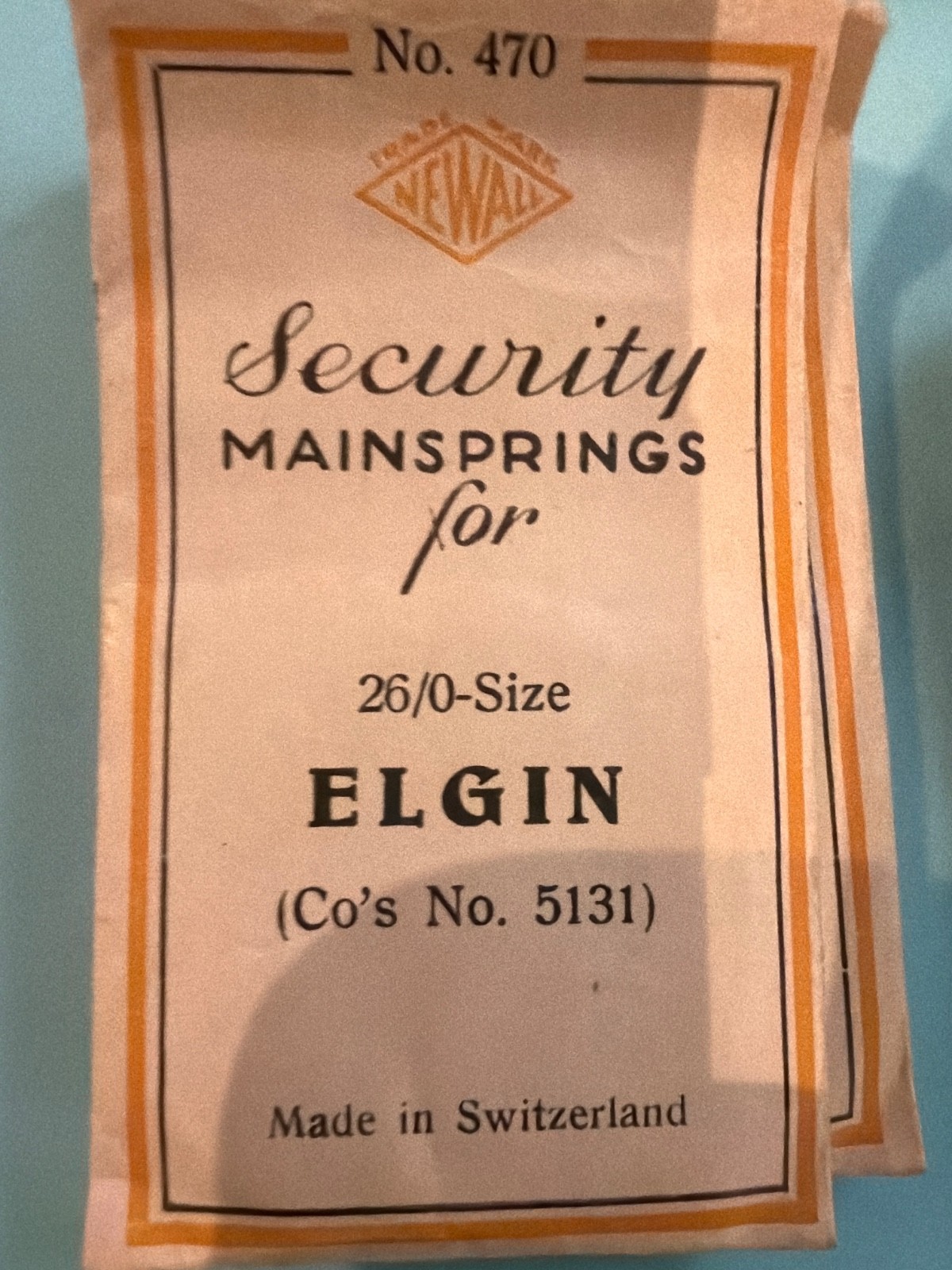 Elgin Mainspring- NOS – Various Calibers