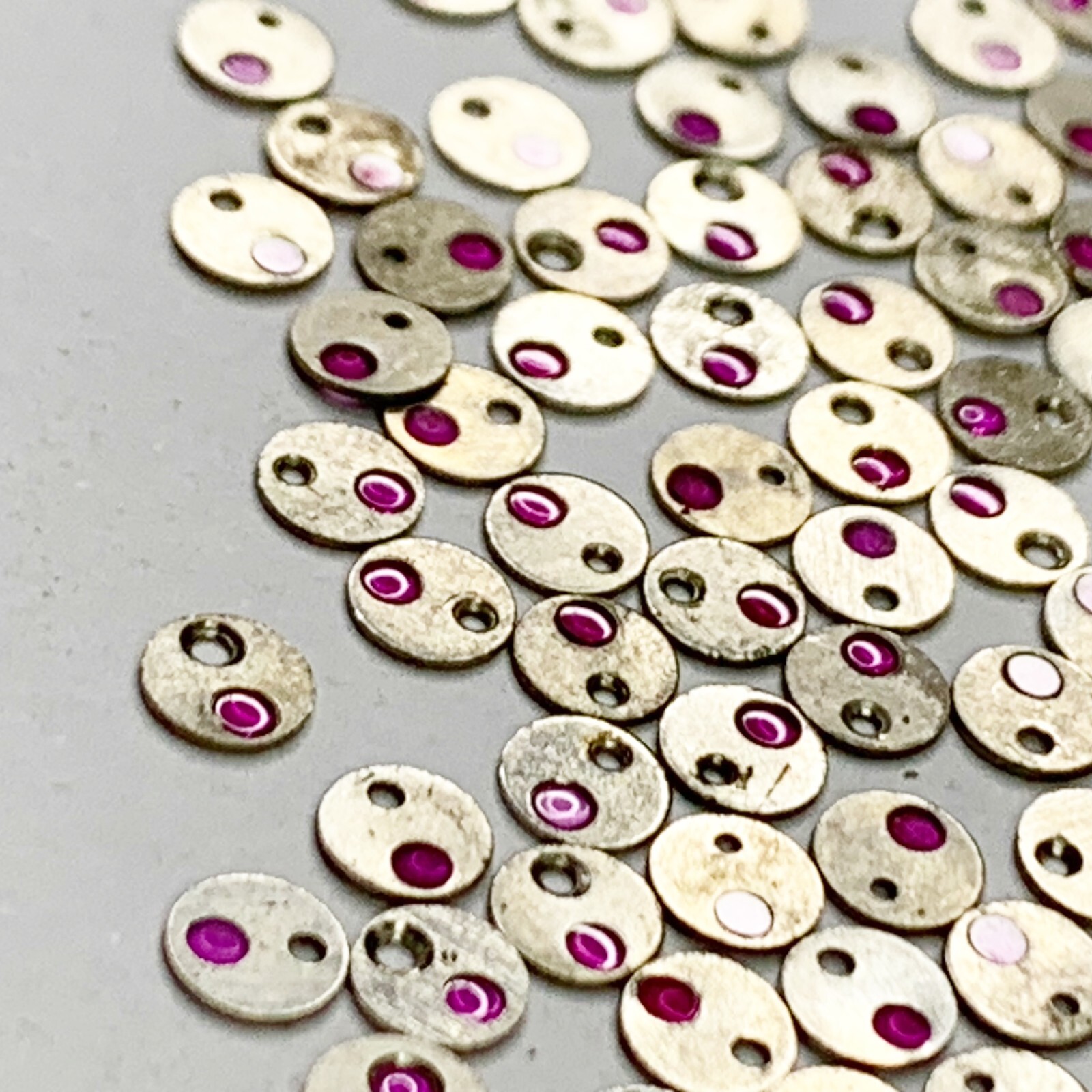 25 Cap Jewels Settings 3.4mm Steampunk Watchmaker Lot Watch Parts Repair