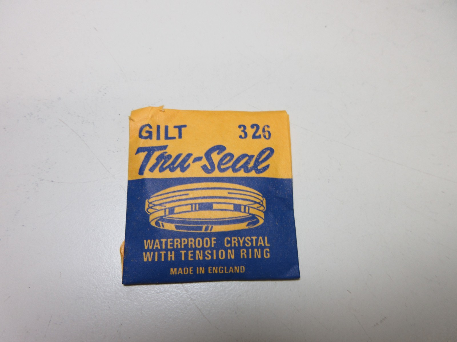 TRU SEAL ROUND WATCH CRYSTAL GILT 326 WATERPROOF WATCHMAKER REPLACEMENT #363