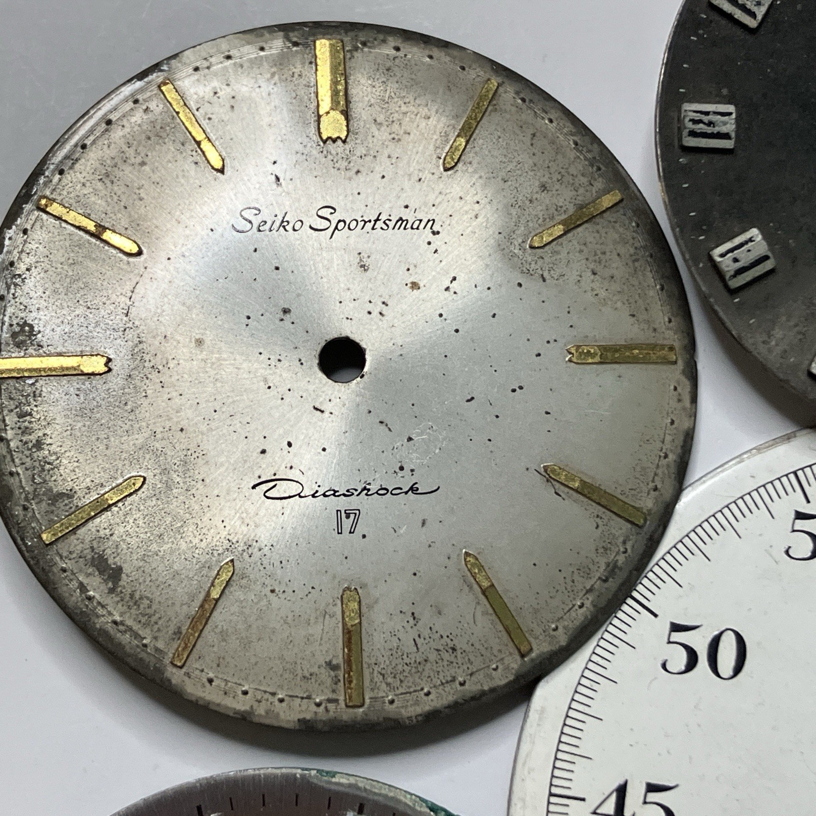 8 Vintage Seiko Citizen Dials Sportsman Actus Quartz Stopwatch Parts Repair