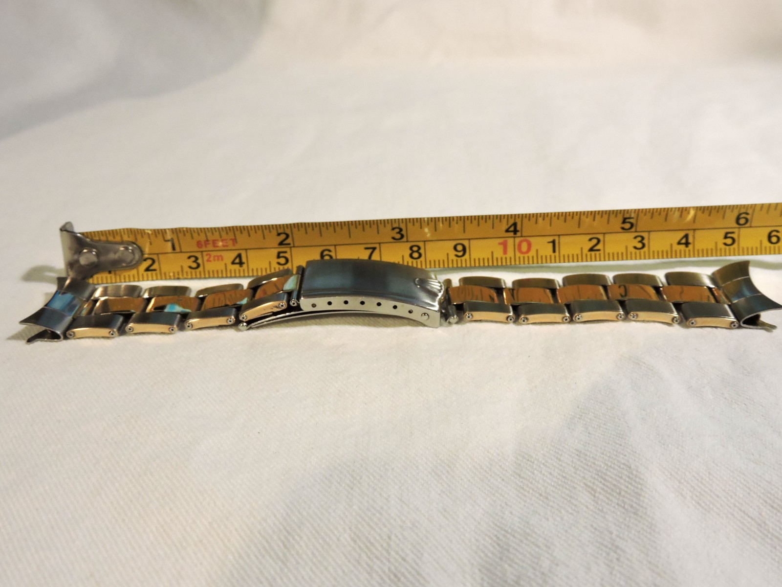 Rolex U.S.A. C & I Vintage Rivet Band 14K GOLD/Steel 20mm from 1950’s VERY RARE!