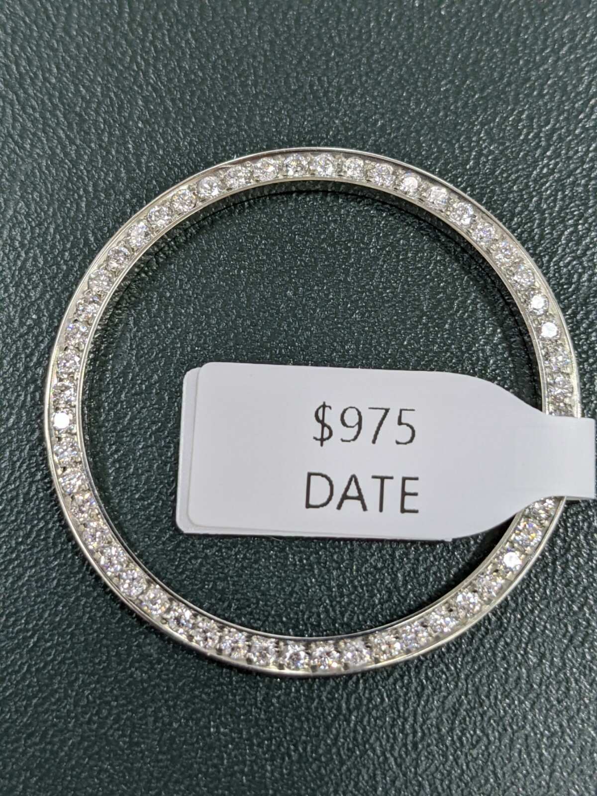 Custom Diamond Bezel 1.05 Cts. Set in Steel For Rolex Mens 34MM Date or Air King