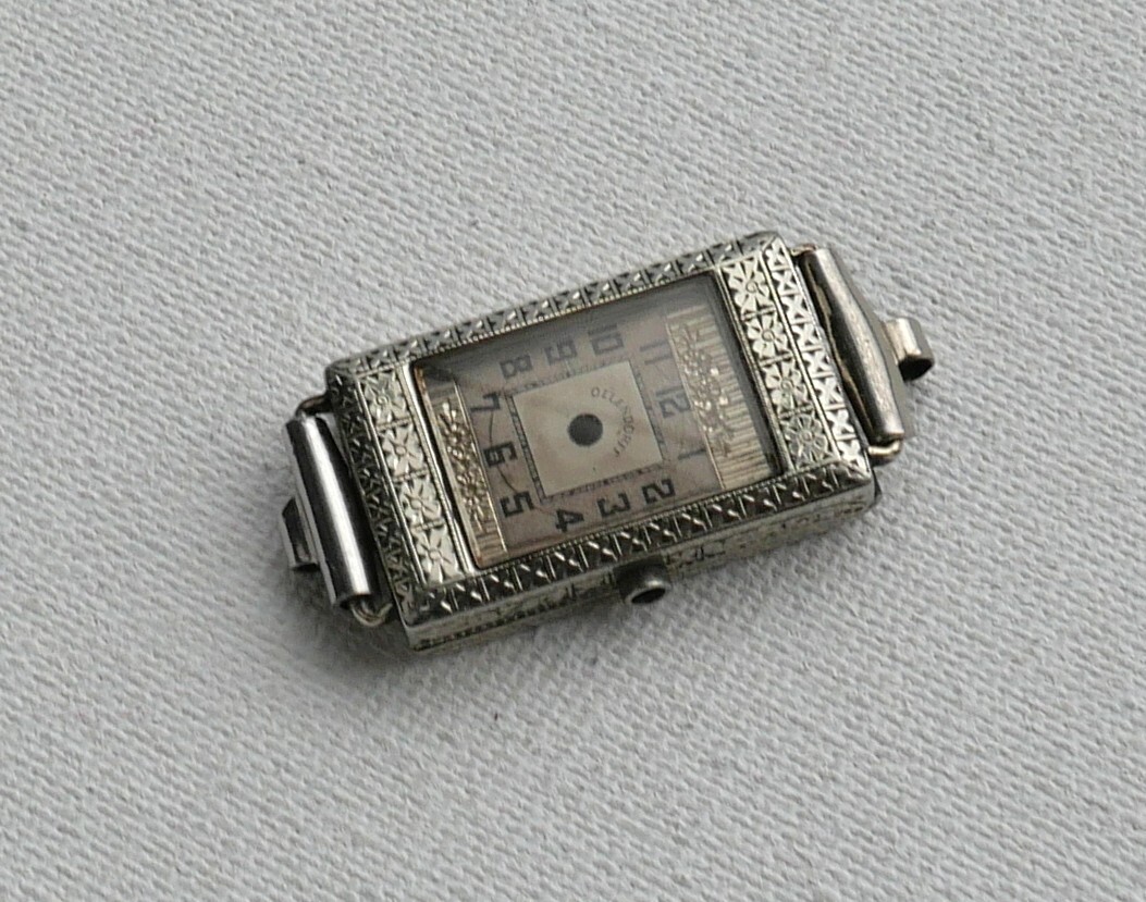 ANTIQUE OLLENDORFF LADIES 14K GOLD FILLED WATCH CASE WITH DIAL