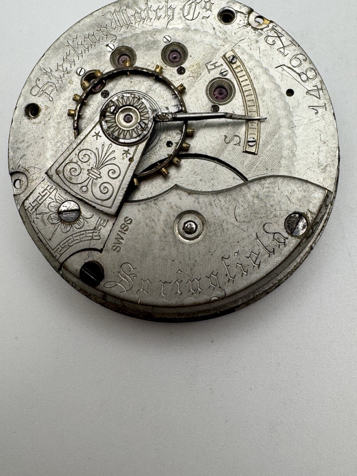 Sterling Watch Co. Springfield 18s 7 Jewels 45mm For restoration Or Parts