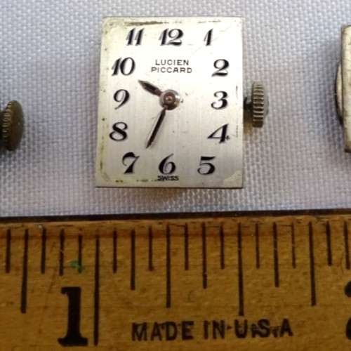 VINTAGE LUCIEN PICCARD LADIES WRIST WATCH MOVEMENT 17 JEWEL SWISS MADE 13mm FACE