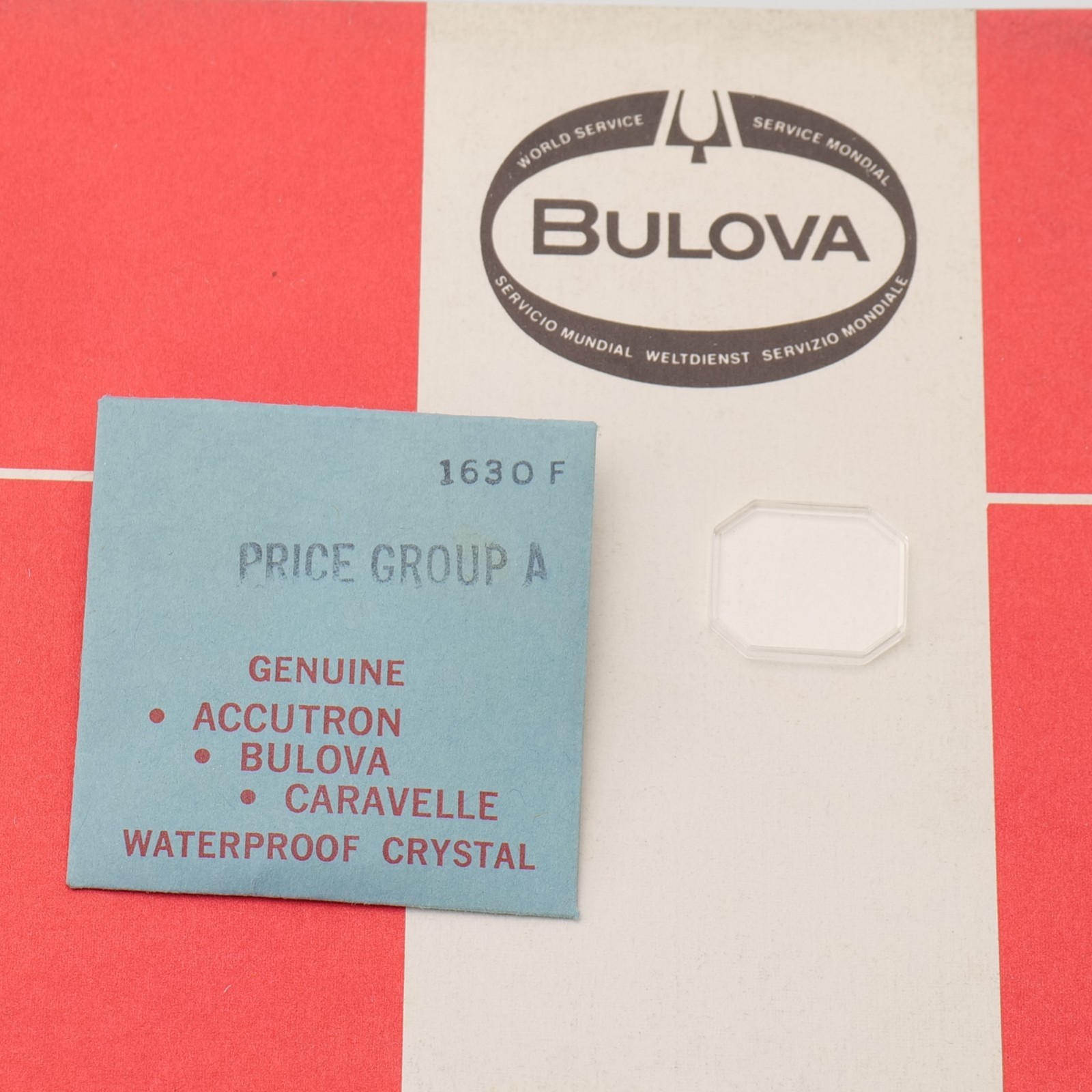 Original Genuine Bulova 1630F Crystal NOS Watch Part New Old Stock (C1D27)