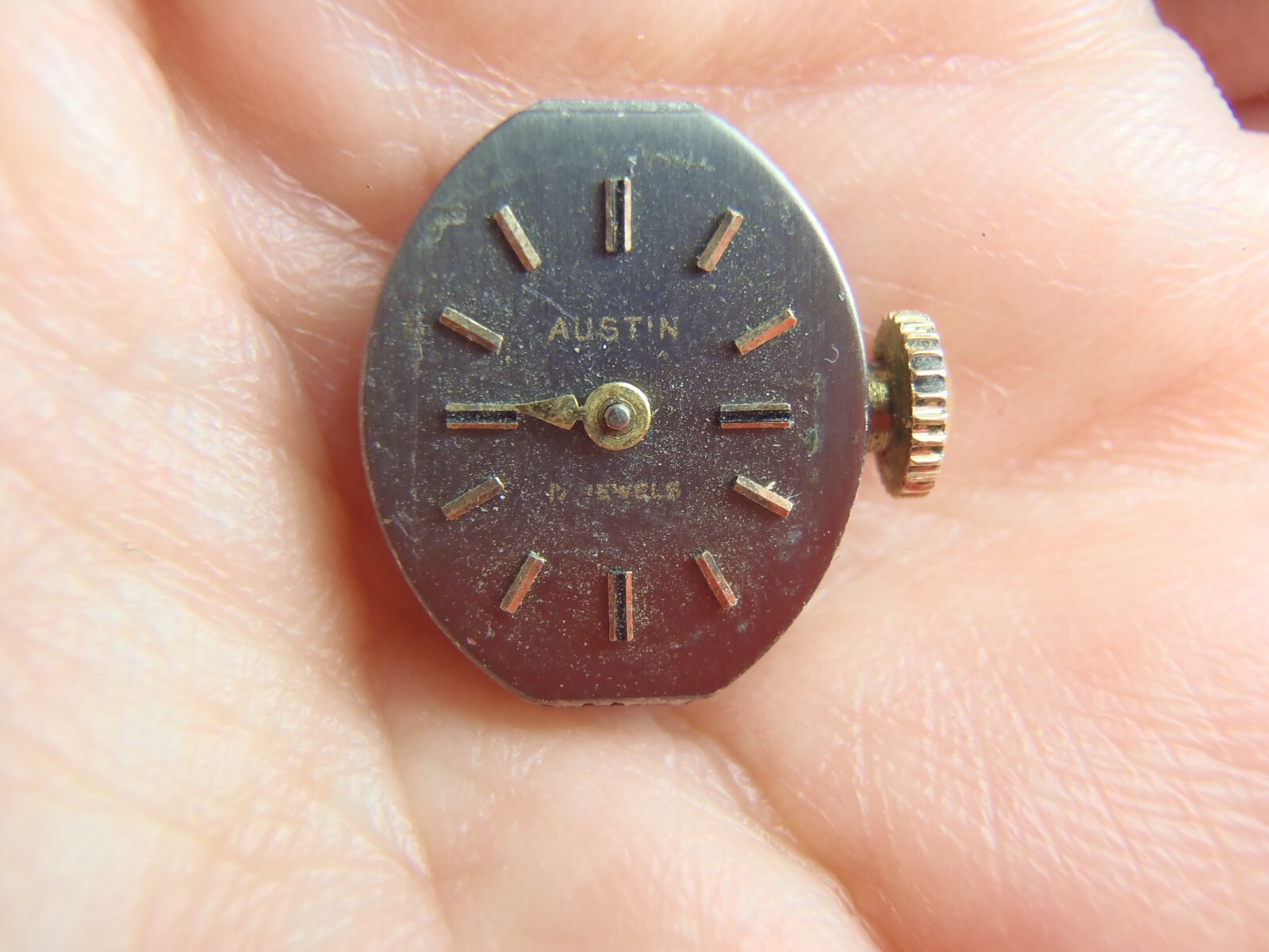 Austin Cal. 1677 Swiss Made 17 Jewels Wristwatch Movement Running