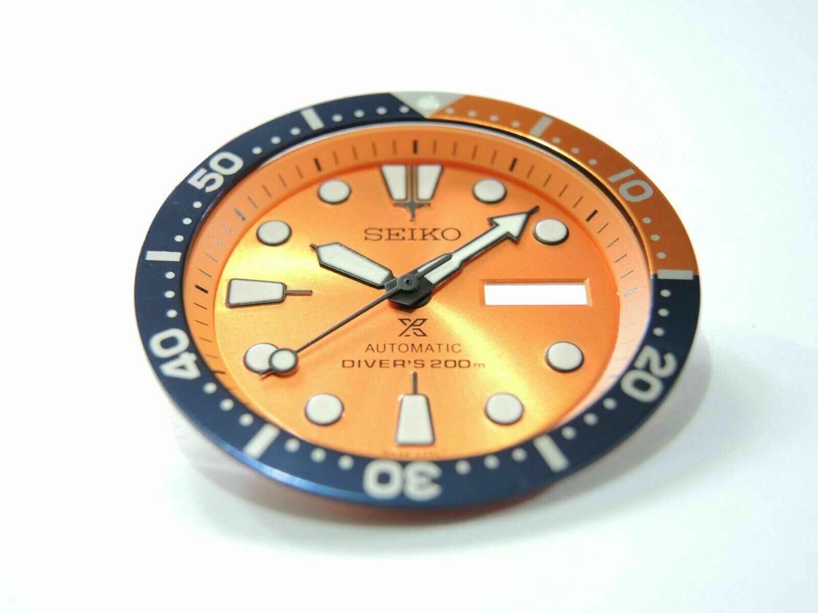 NEW ORANGE NEMO DIAL, HANDS, INSERT LARGE DIVERS SKX011J /SKX007-009 /NH36 /4R36