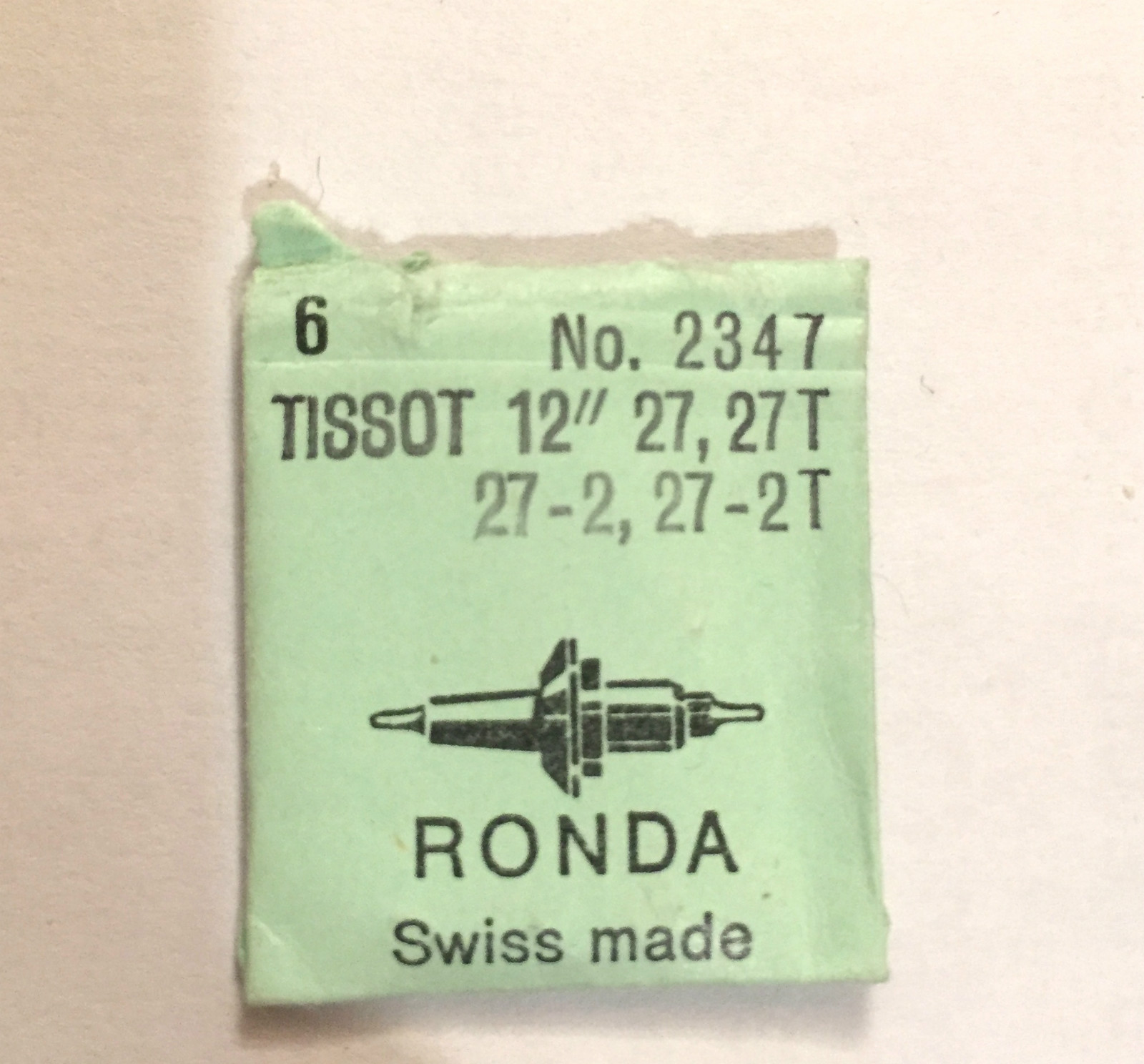 TISSOT 12” 27, 27T, 27-2T, 27-2T Balance Staff Axle