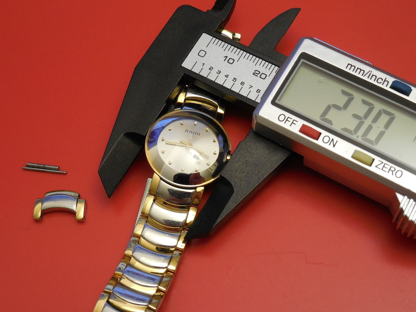 GENUINE RADO LA COUPOLE 14MM 13.8MM STEEL LINK SILVER / GOLD