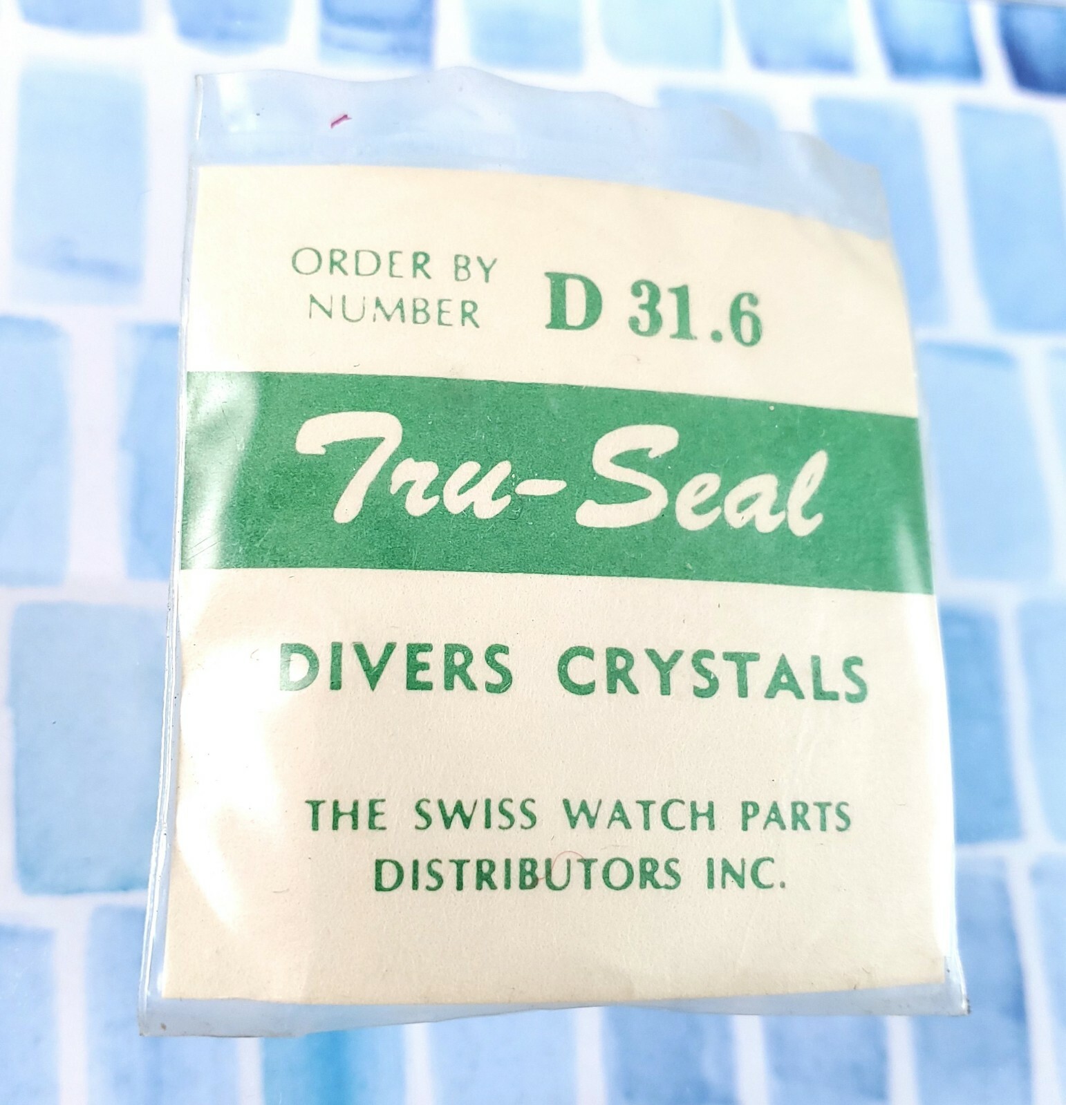 Vintage Tru-Seal Swiss Made Divers Crystals. D 31.6