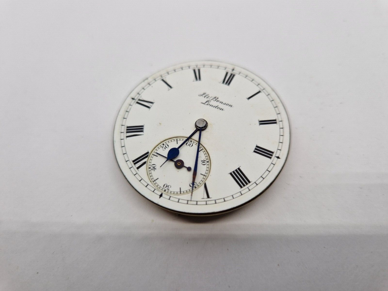 Antique J W Benson pocket watch movement London Queen