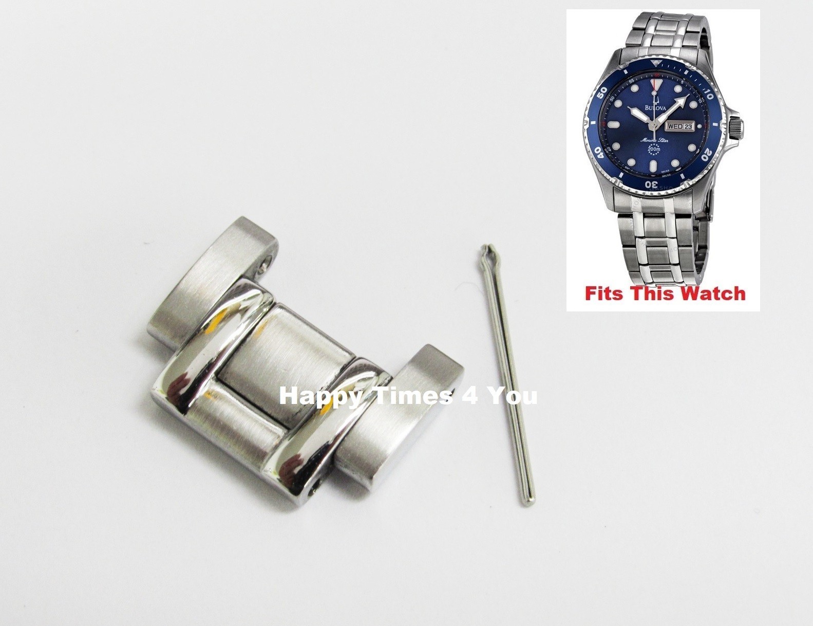 Bulova Marine Star Mens Watch 98C62 Sizing Link
