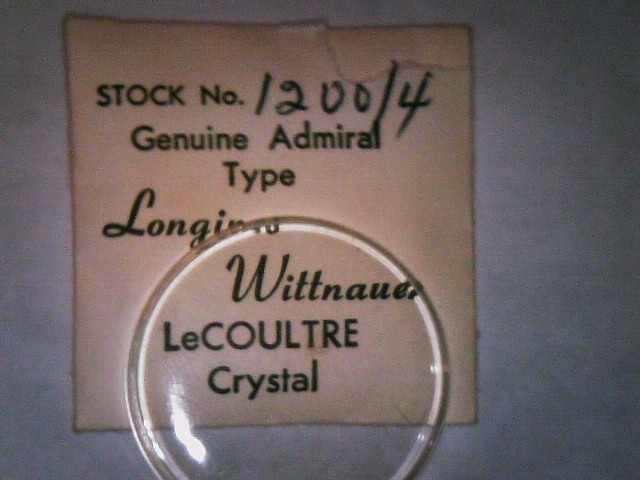 Genuine Admiral Type Crystal For Longines Wittnauer LeCoultre -Select Size Style
