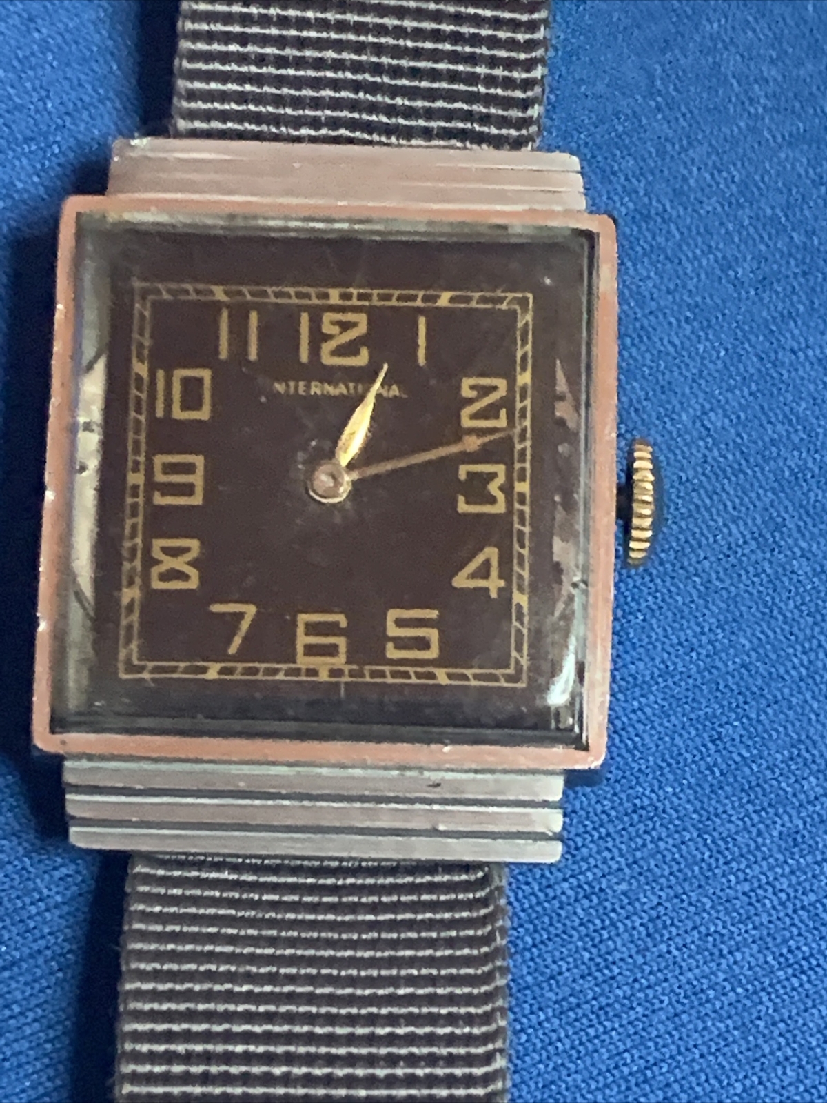 Vintage IWC International Watch Co 17J Manual Wind Movement Re-cased Running
