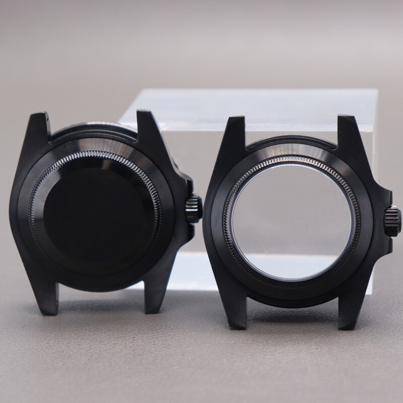 40mm black Watch Case 3C Luminous Ceramic For Seiko Nh35 36 Movement 28.5mm Dial