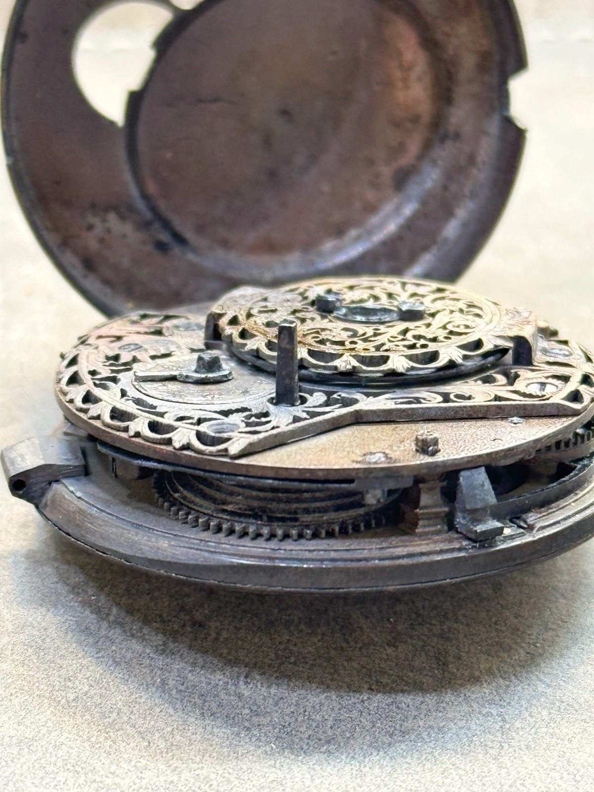 Antique Markwick London Verge Fusee Pocket Watch Movement & Dial Repair