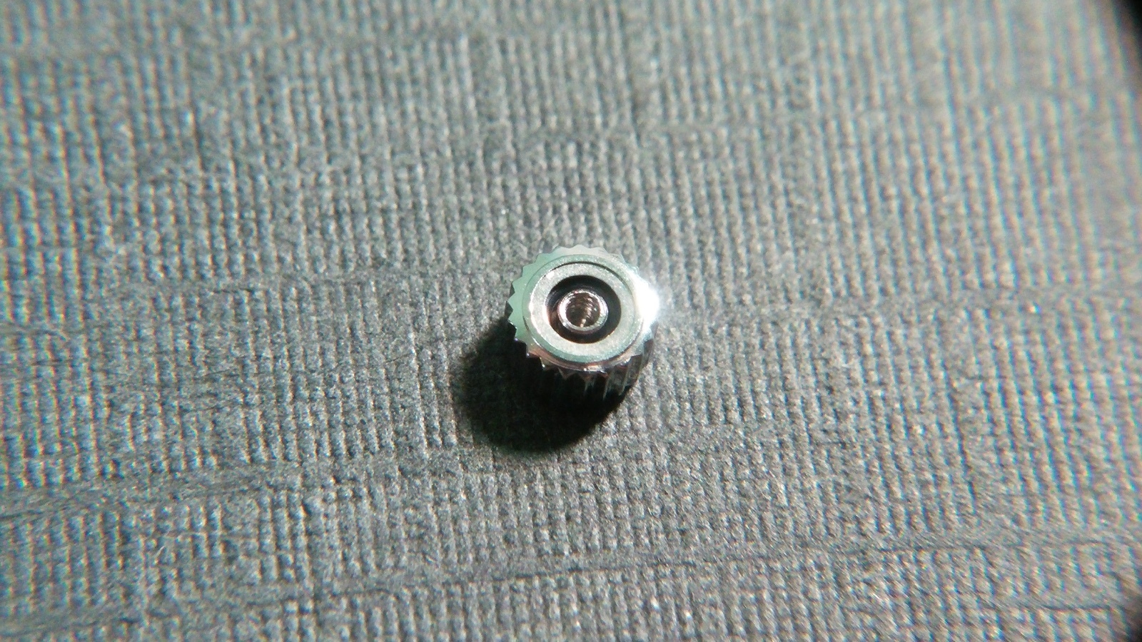 Gucci crown, 3.5mm, tap 10(0.90), Stainless Steel 1.60mm tube opening for repair