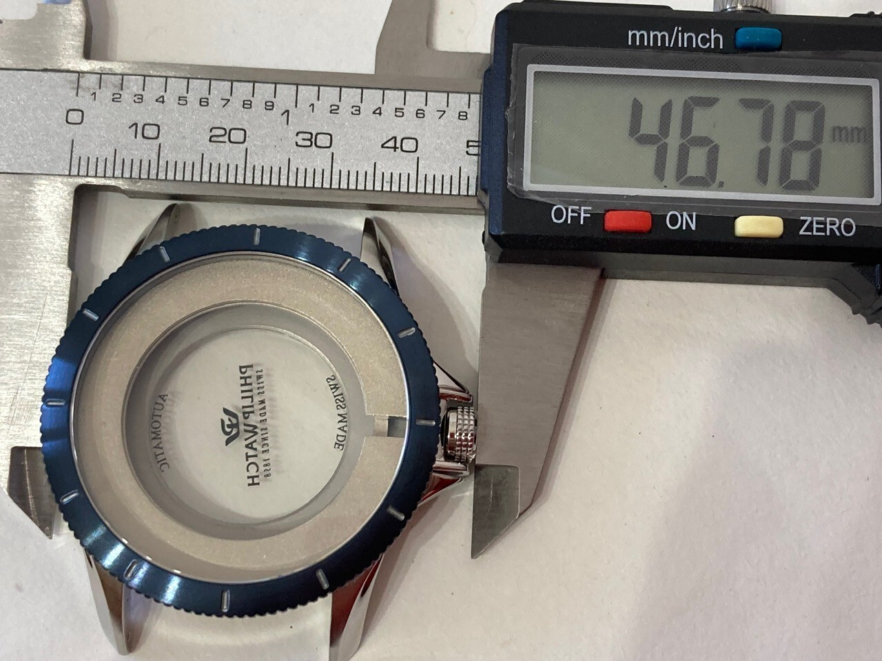 SPARE PARTS ACCESSORY STEEL CASE PHILIP WATCH CARIBE NEW.3