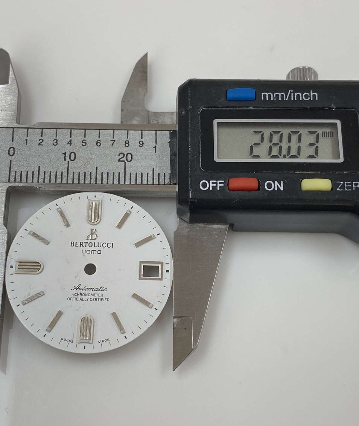 Original Bertolucci Uomo Automatic 28mm White Dial Ref: 884.55.41.10B
