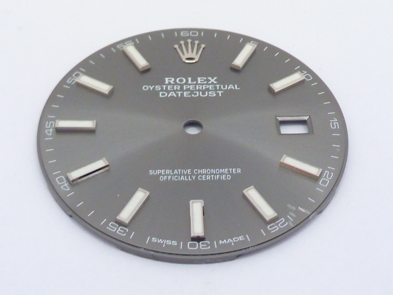Original Rolex Datejust 126334 126300 Grey Rhodium Stick Dial 40mm New