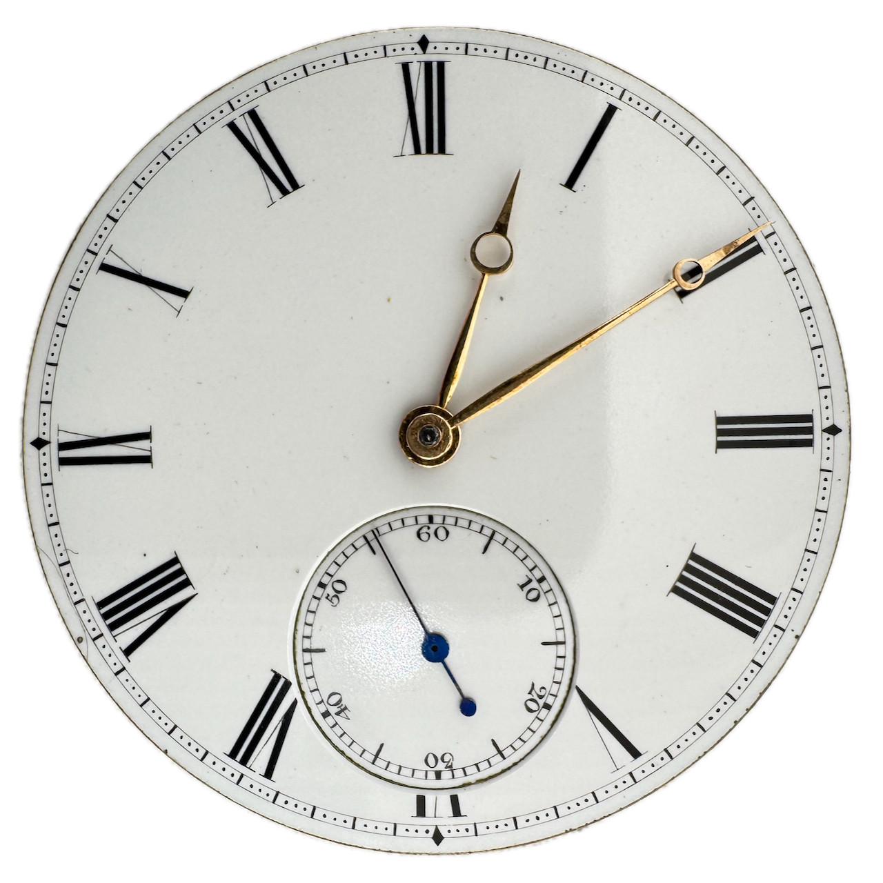 Antique 46mm F.B. Adams & Sons Key Cylinder Escapement Pocket Watch Movement