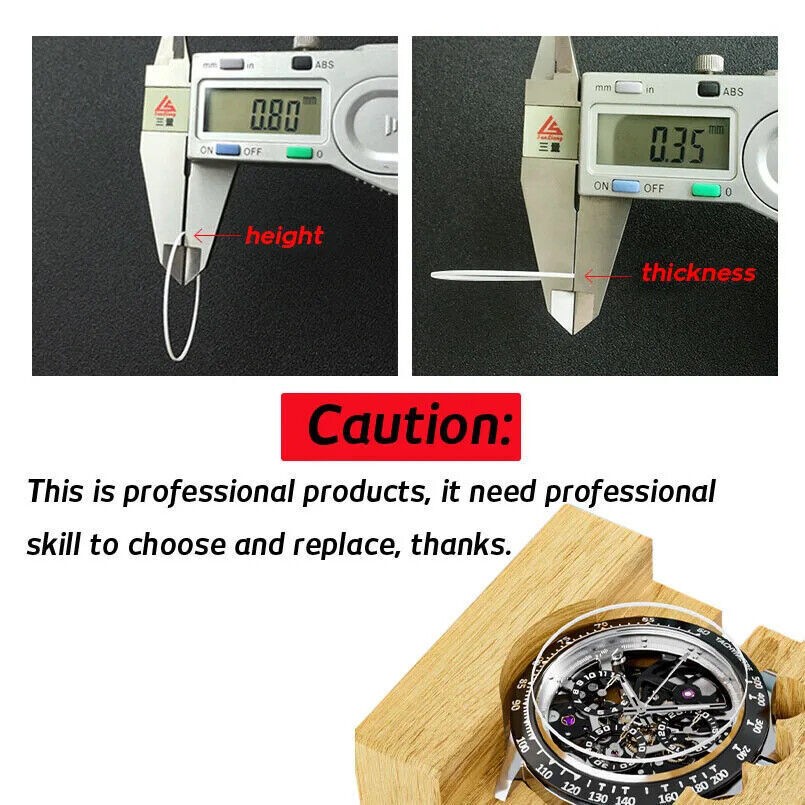 16-40mm Waterproof White Front Watch Crystal Gasket Ring Watch Glass Seal Rings