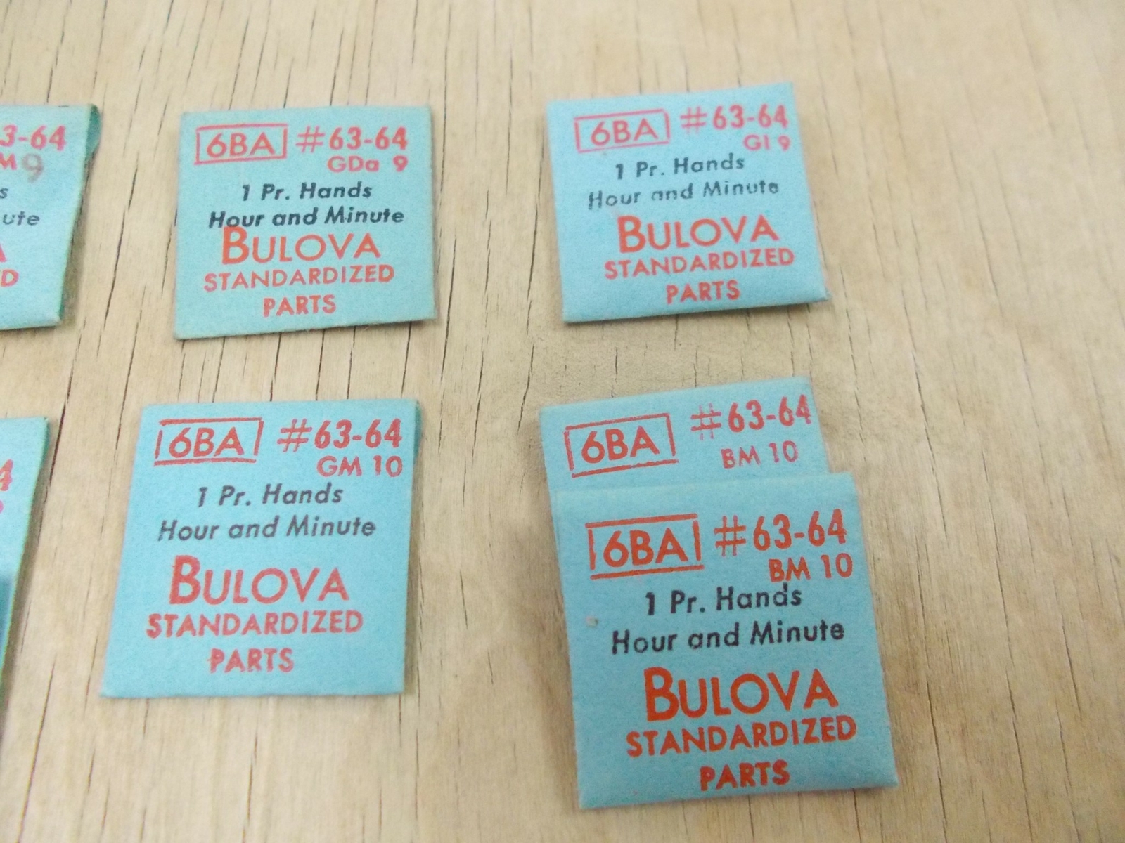 BULOVA WATCH HANDS hour & minute 6BA 6 BA many calipers #63-64 Pick your part