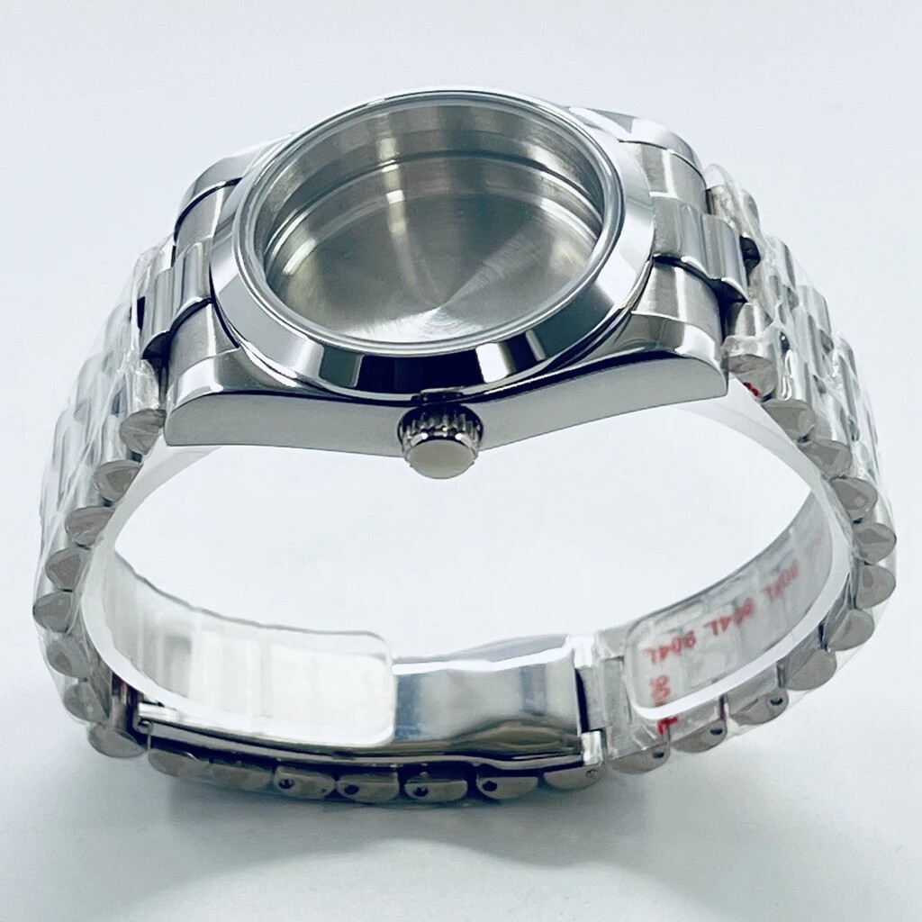 36mm 40mm Stainless Steel Watch Case+Strap Sapphire glass For NH34/35 Eta2824